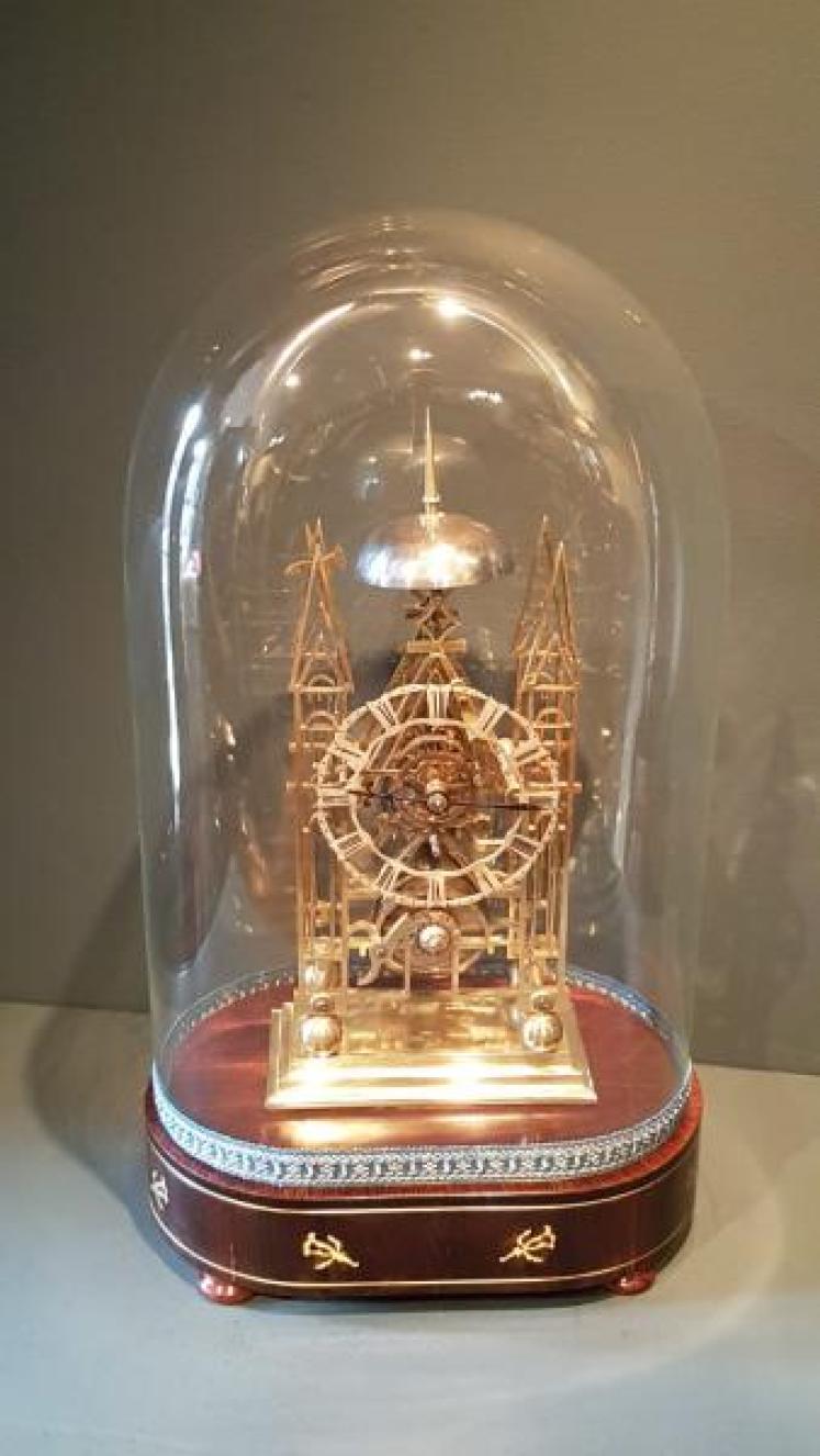 Superb Victorian Lichfield Cathedral Skeleton Clock - Image 1