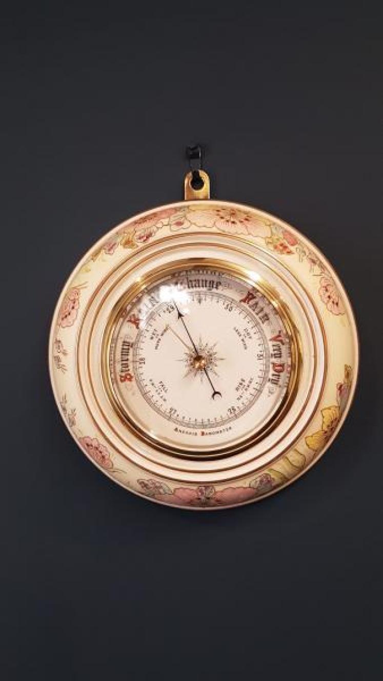 Unusual Victorian Porcelain Cased Barometer - Image 1