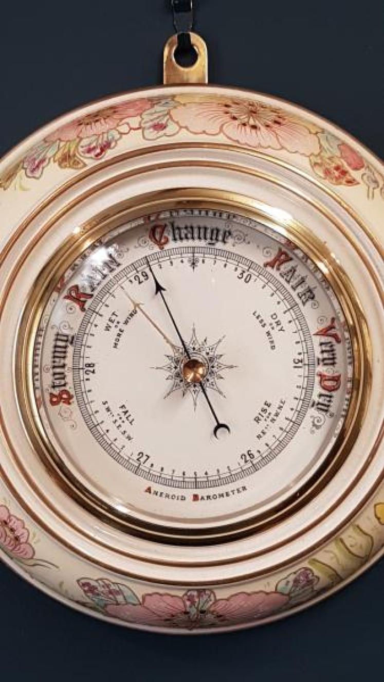 Unusual Victorian Porcelain Cased Barometer - Image 4