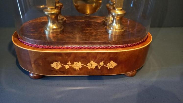 Mid Victorian Burr Walnut Fusee Skeleton Clock - Image 2