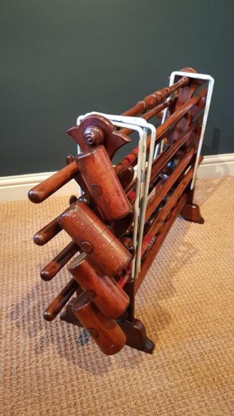 Victorian Ash Croquet Set and Stand - Image 3