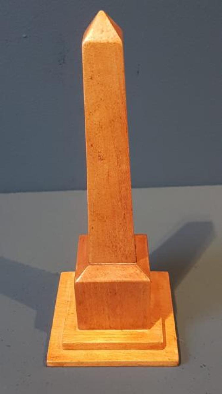 Victorian Boxwood Mauchline Ware Obelisk Desktop Thermometer - Image 4