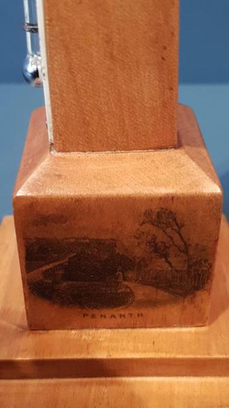 Victorian Boxwood Mauchline Ware Obelisk Desktop Thermometer - Image 5