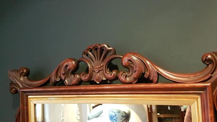 Victorian Carved Rosewood Mirror - Image 3