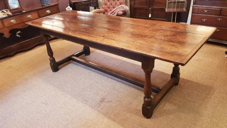 Superb George II Oak Refectory Table - Image 1