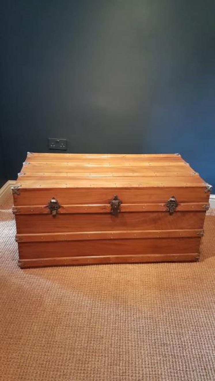 Antique Camphor Wood Trunk - Image 1