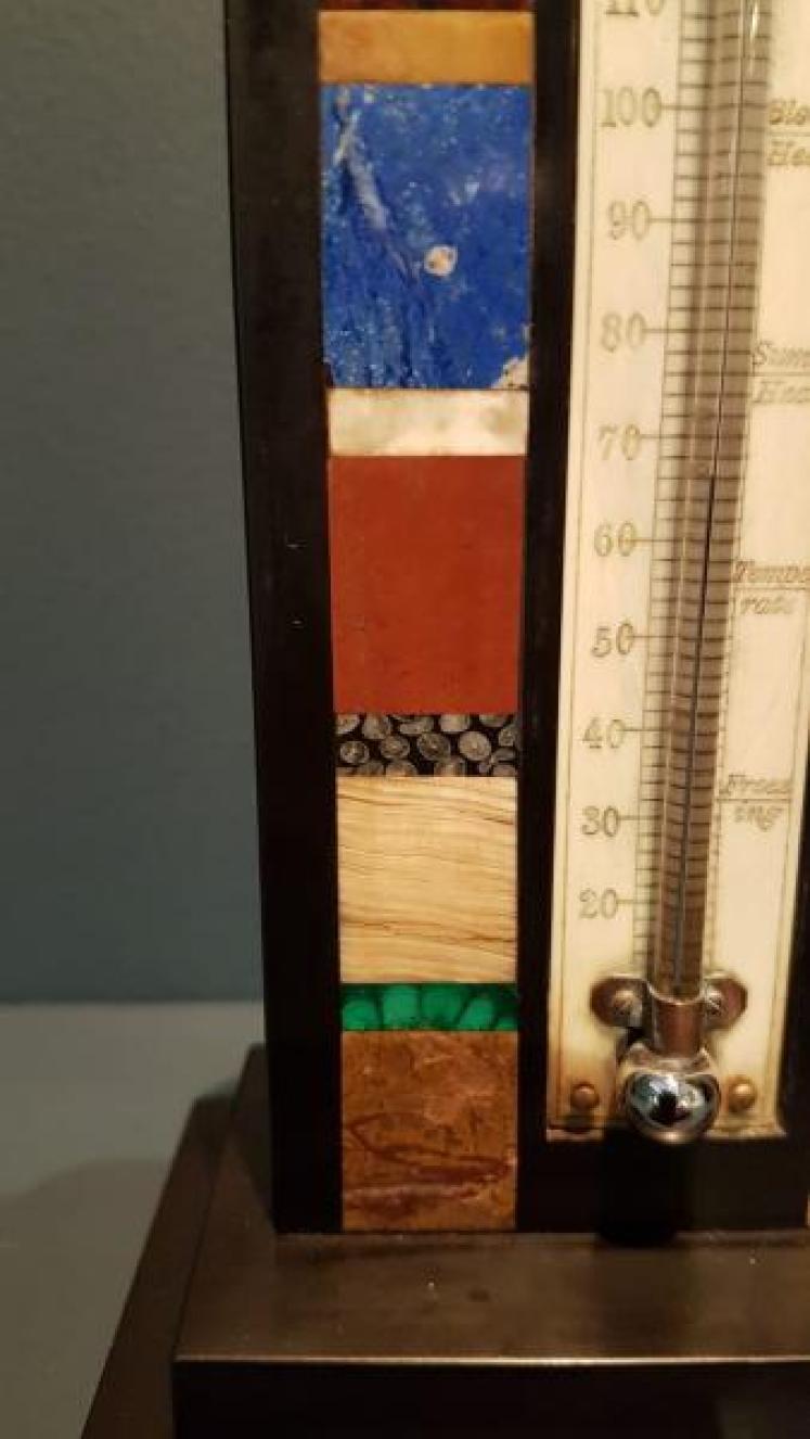 Victorian Specimen Marble Desk Top Thermometer - Image 4