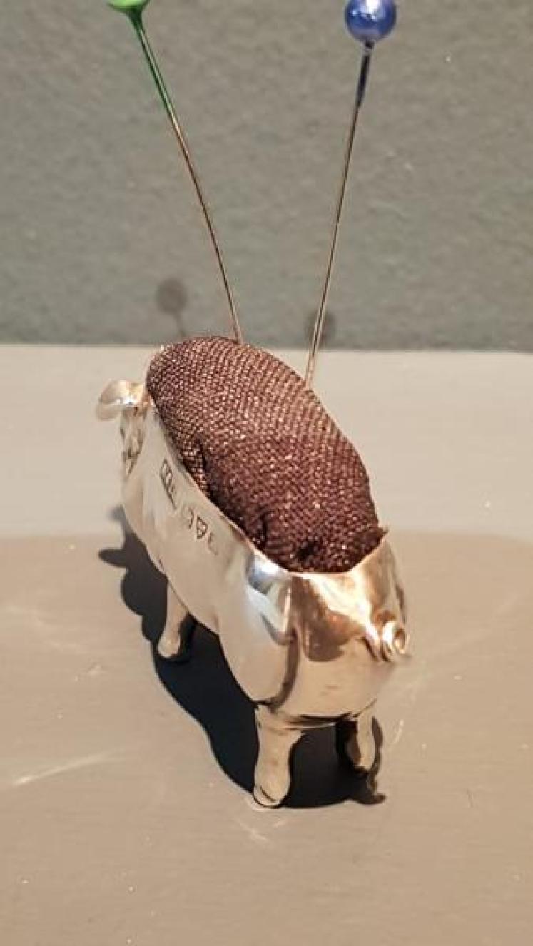  Chester Silver Novelty Pig Pin Cushion - Image 4