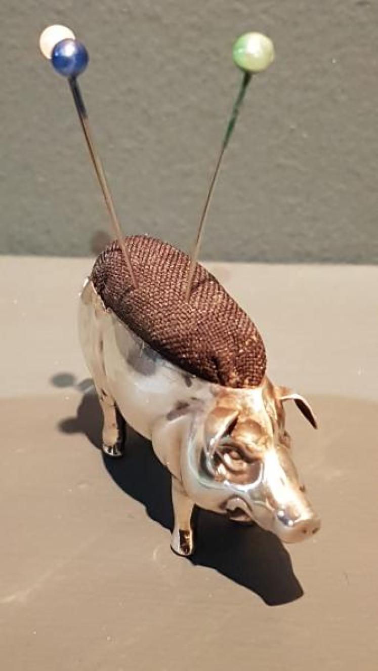  Chester Silver Novelty Pig Pin Cushion - Image 5