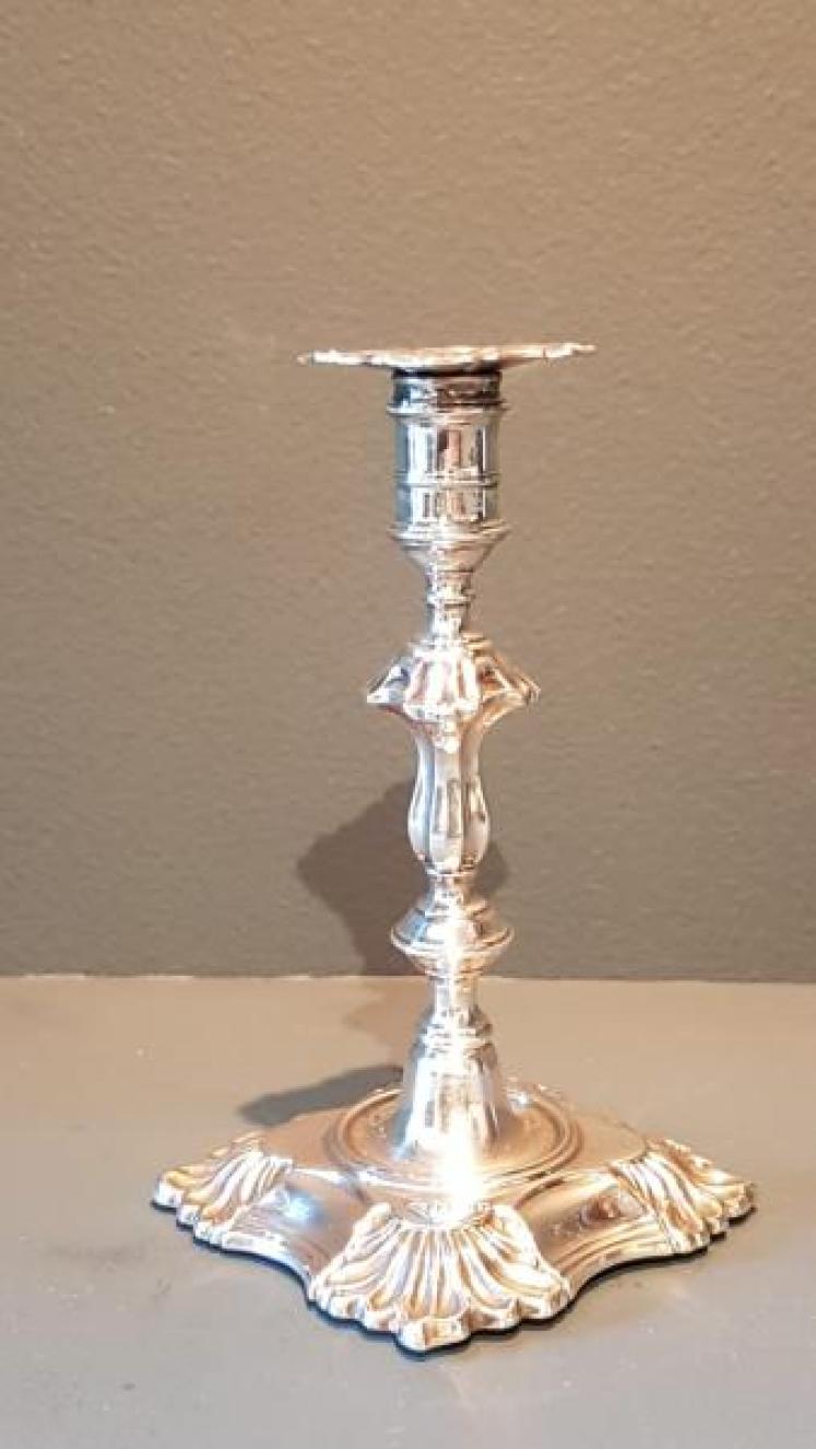 Victorian Silver Taper Stick - Image 1