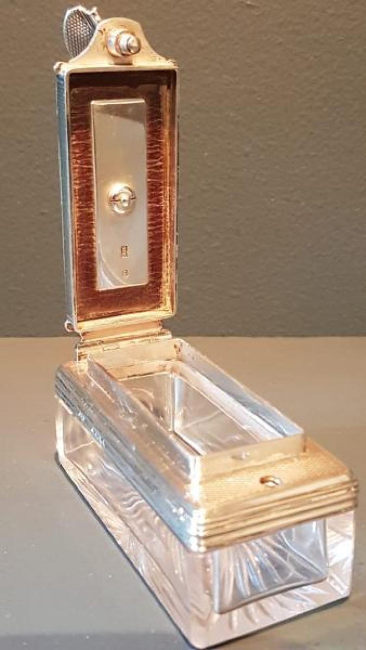 Victorian Silver Travelling Ink Well - Image 5
