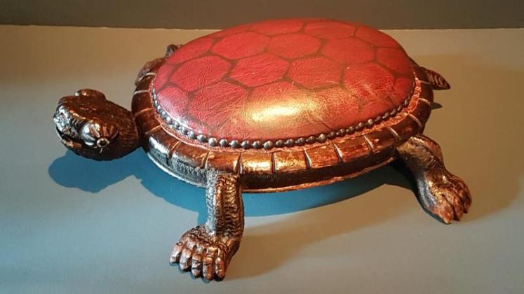 Victorian Carved Walnut Turtle Foot Stool - Image 2