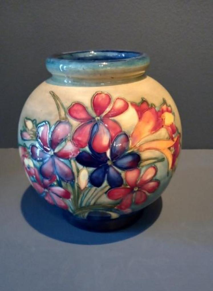 Moorcroft Spring Flowers Globular Vase - Image 1