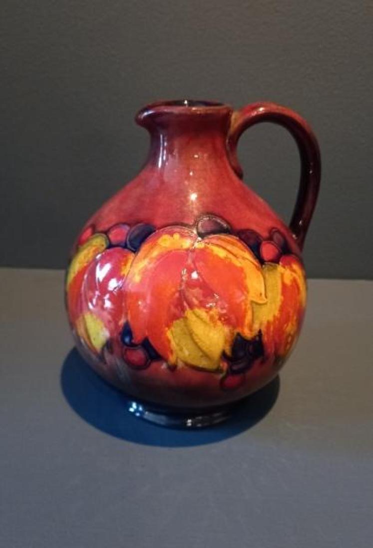 Moorcroft Leaf & Berries Flambe Glazed Flagon - Image 1