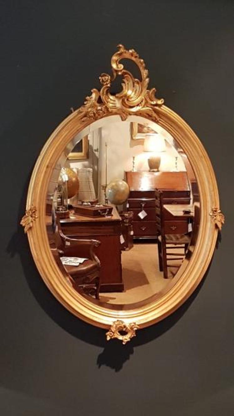 Quality Victorian Oval Timber Gilt Mirror - Image 2