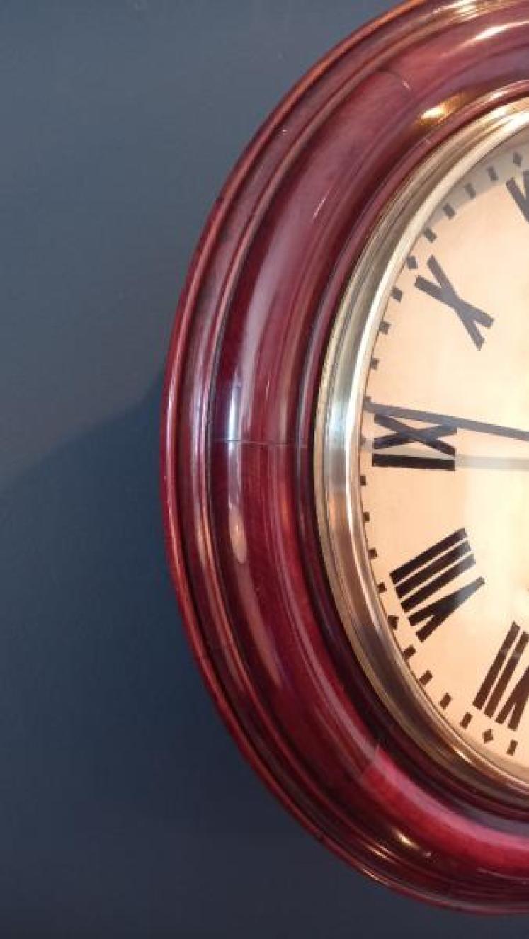 Mid Victorian Mahogany Warrington Fusee Wall Clock - Image 2