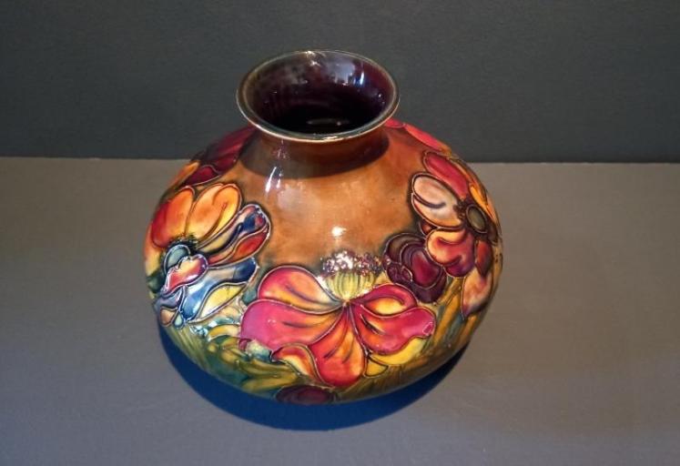Large Moorcroft Flambe Glazed Anemone Vase - Image 2