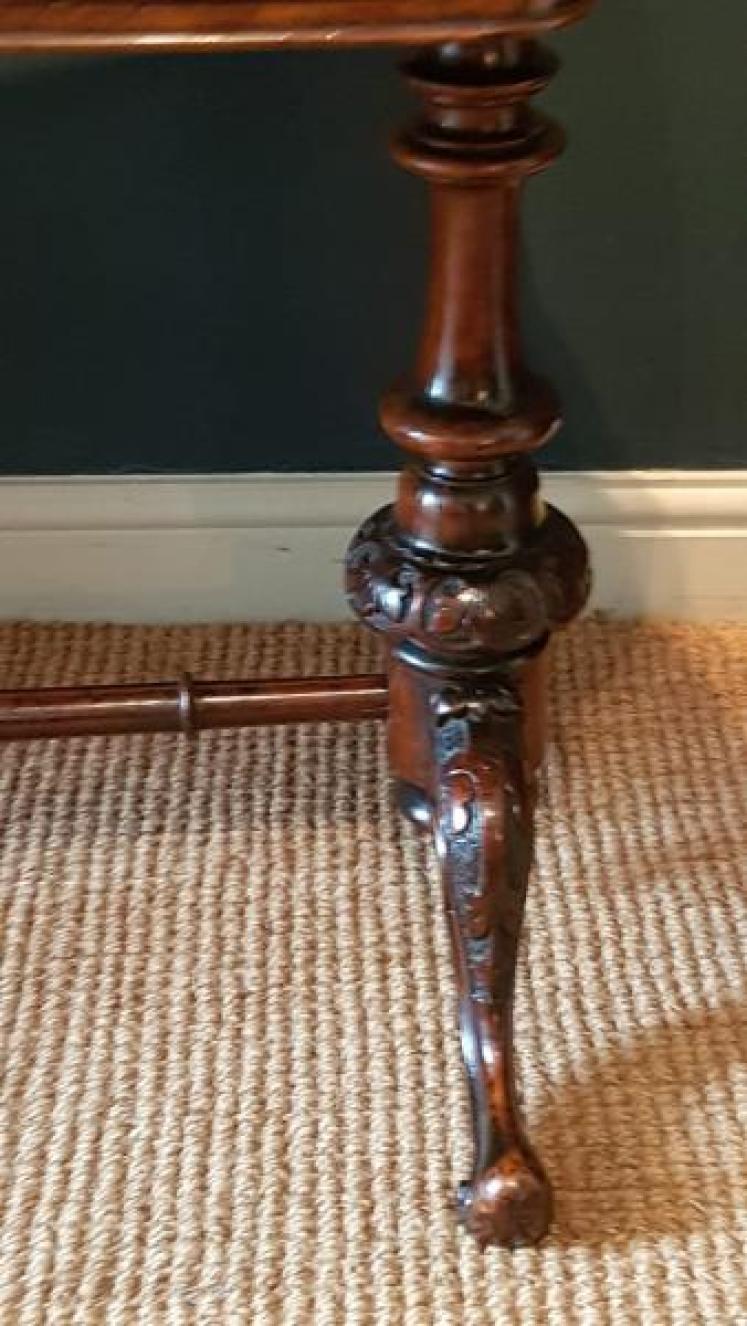 Victorian Burr Walnut Side Table - Image 4