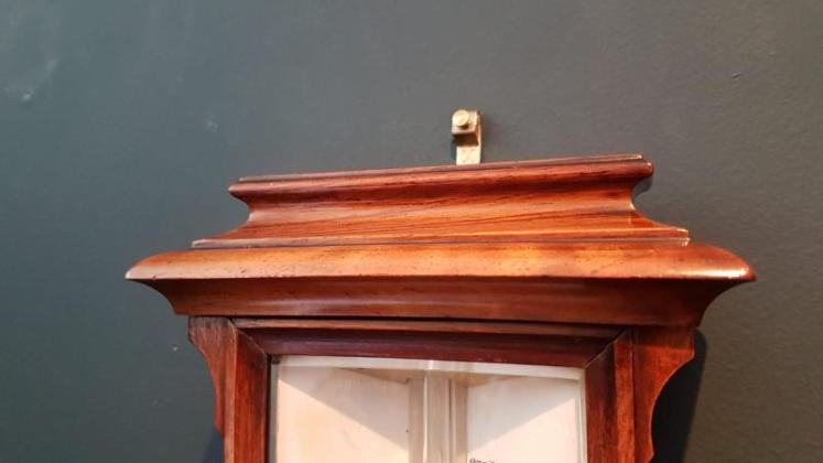 Victorian Burr Walnut Stick Barometer - Image 4