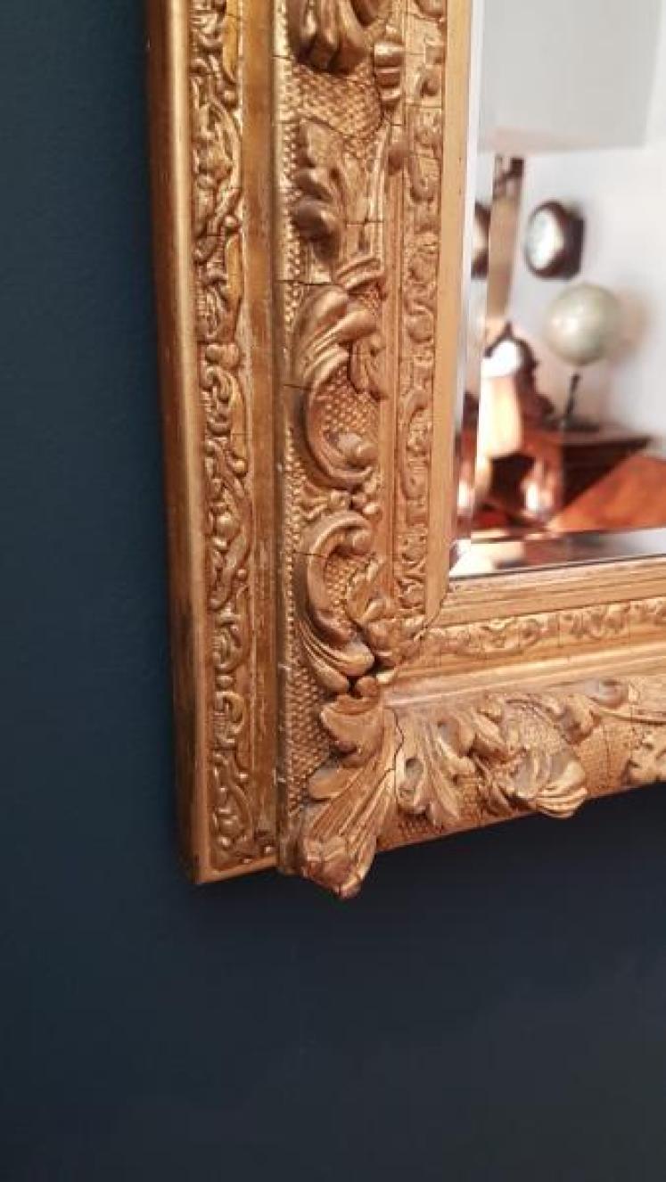 Matching Pair of Antique Timber Gilt Mirrors - Image 4