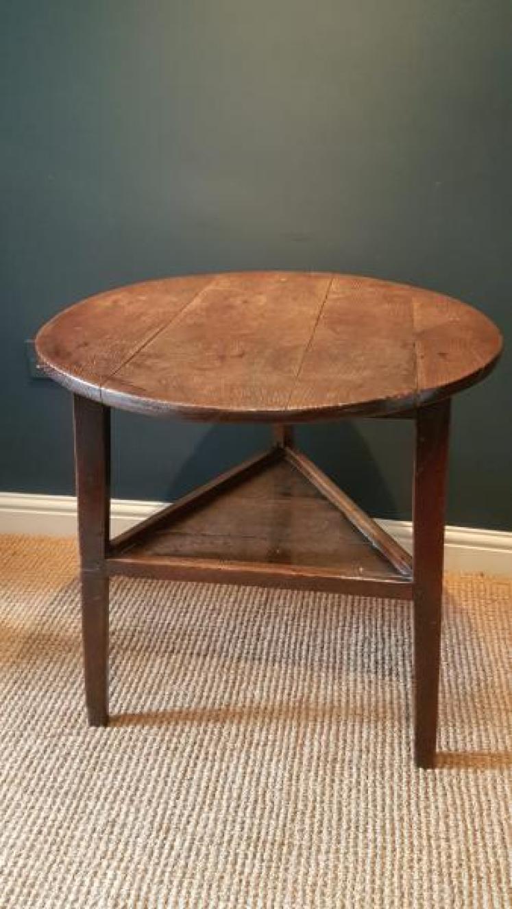 Original George III Oak Cricket Table - Image 1