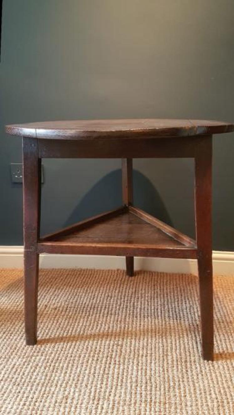 Original George III Oak Cricket Table - Image 6