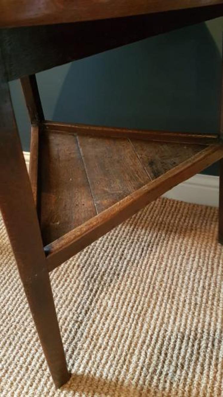 Original George III Oak Cricket Table - Image 7