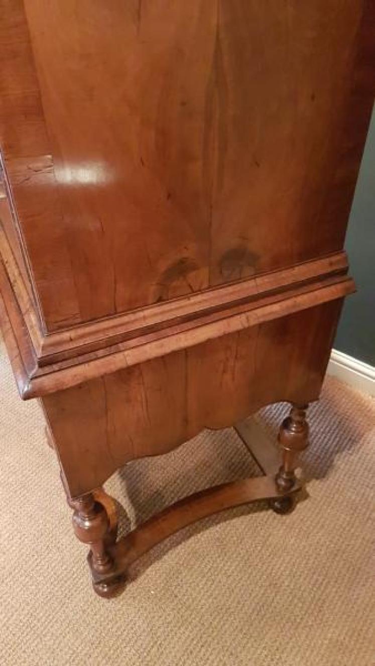 Original William and Mary Period Walnut Chest on Stand - Image 4