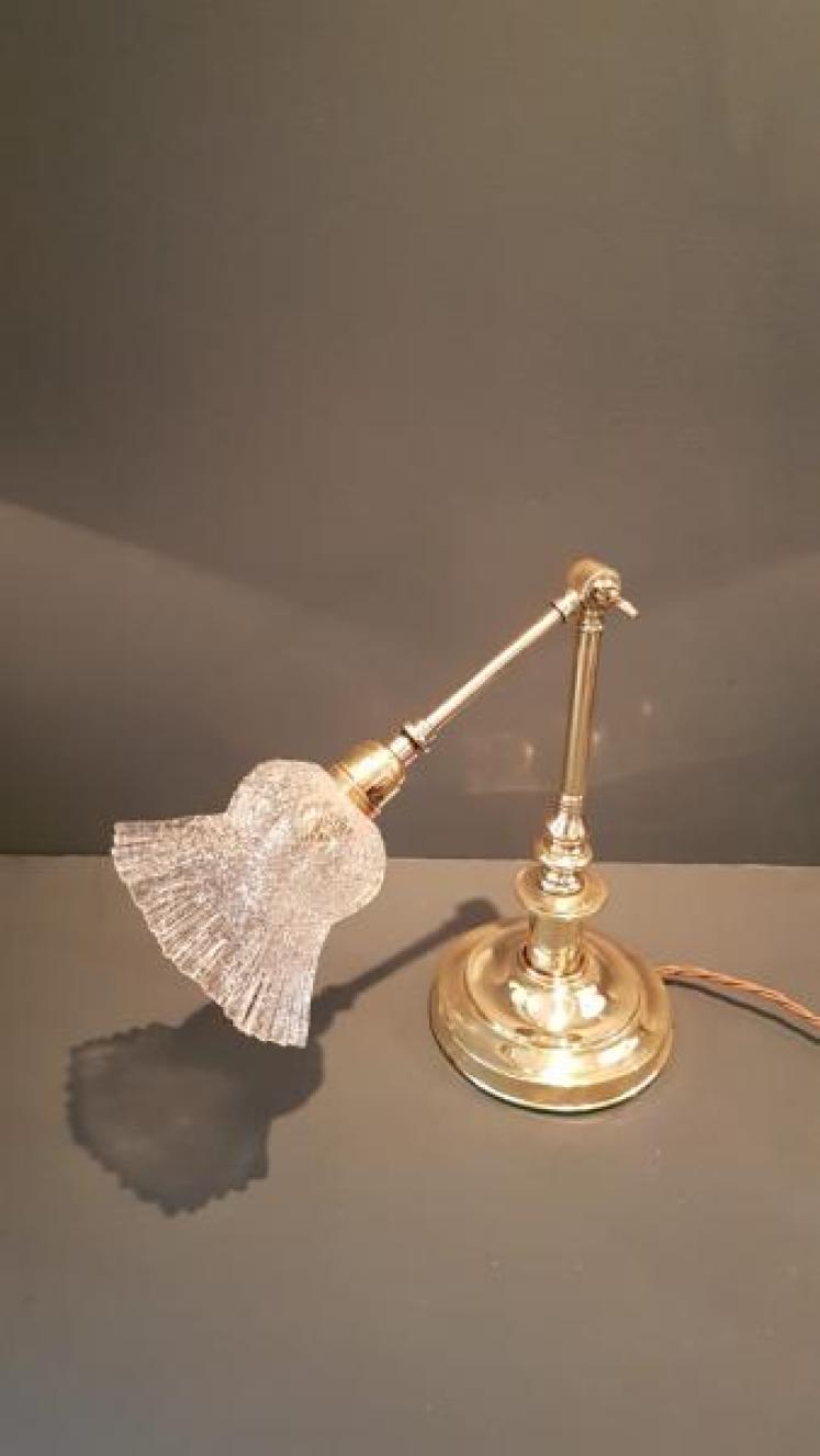 Edwardian Adjustable Lamp and Shade - Image 1