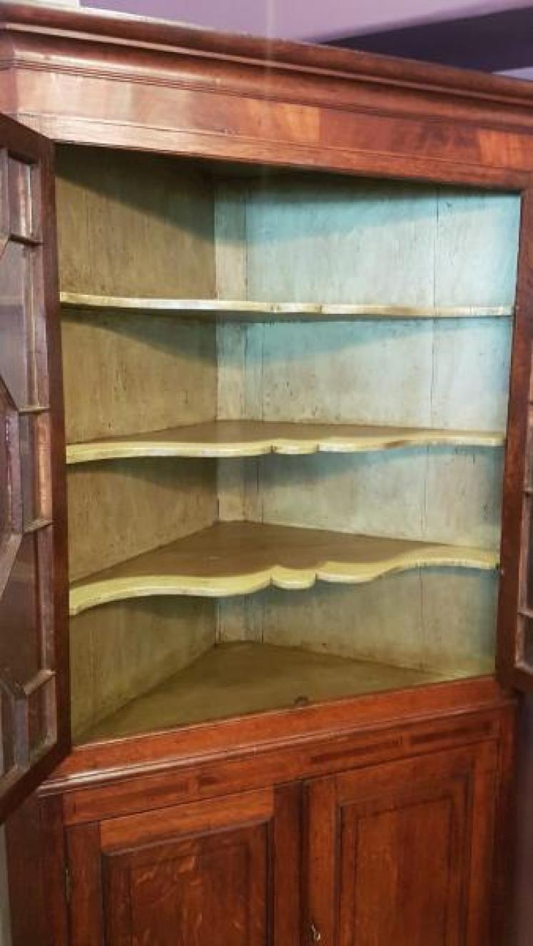 Impressive George III Oak Floor Standing Corner Cupboard - Image 2