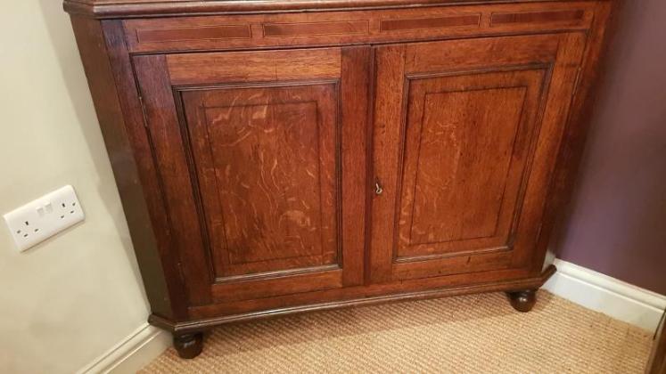 Impressive George III Oak Floor Standing Corner Cupboard - Image 3