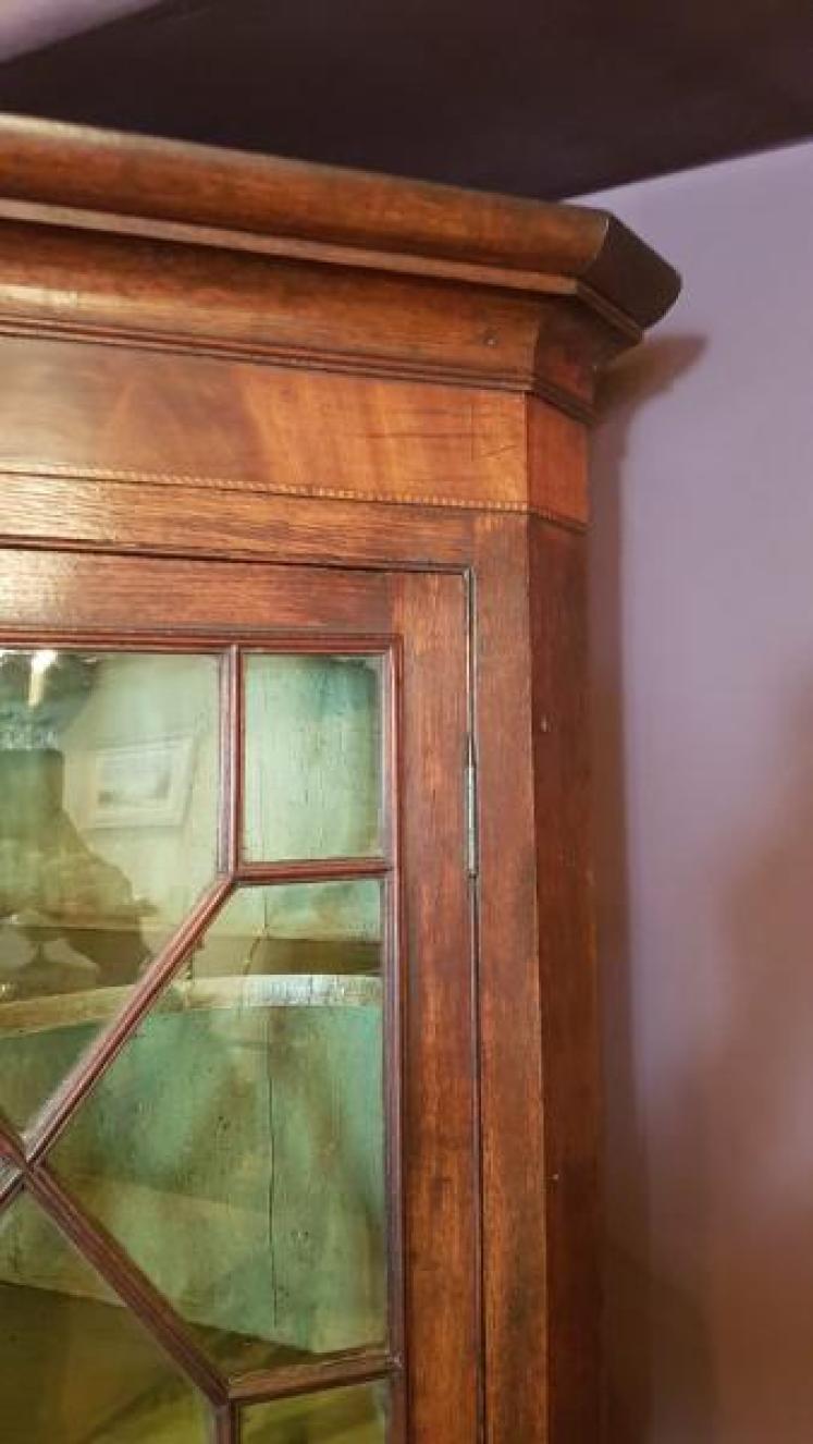 Impressive George III Oak Floor Standing Corner Cupboard - Image 4