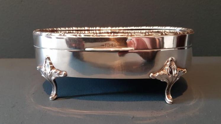 George V Silver and Tortoise Shell Ring Box - Image 6