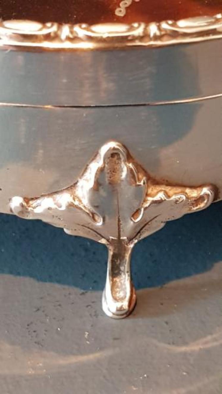 George V Silver and Tortoise Shell Ring Box - Image 7