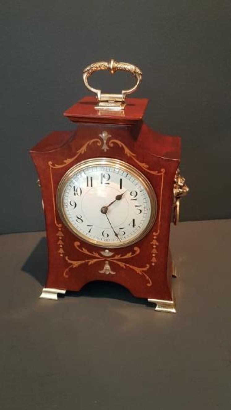 Fine Quality Flared Side Inlaid Mantel Clock - Image 5