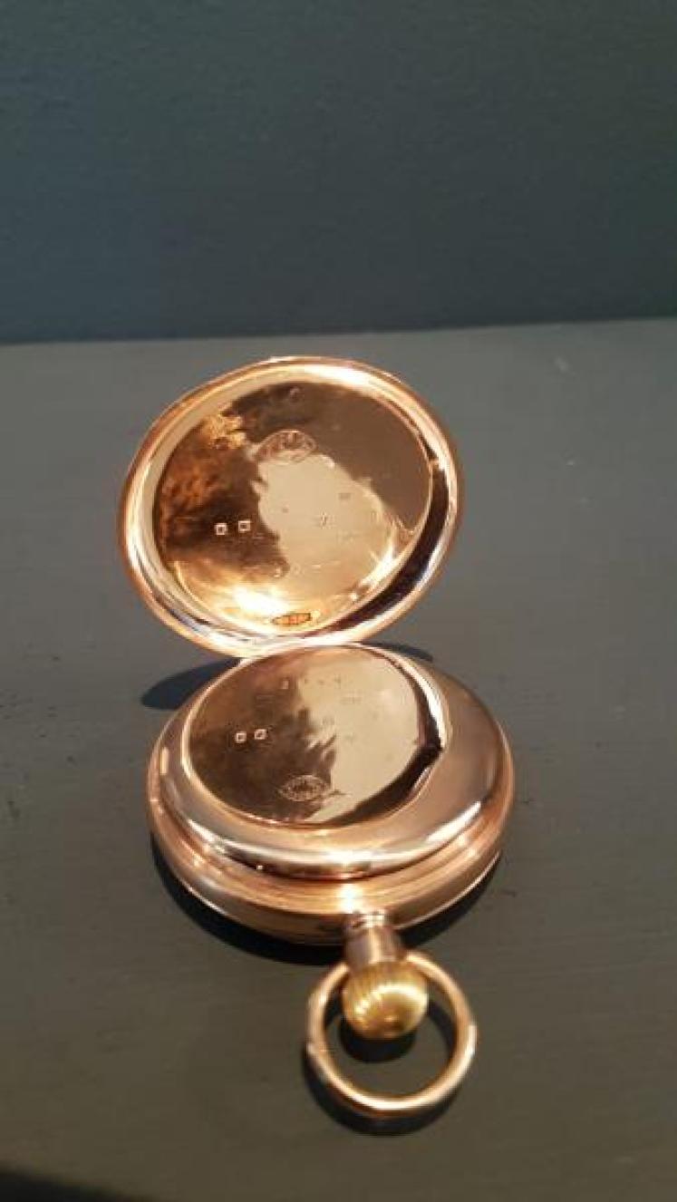 George V 9ct Chester Gold Pocket Watch - Image 7