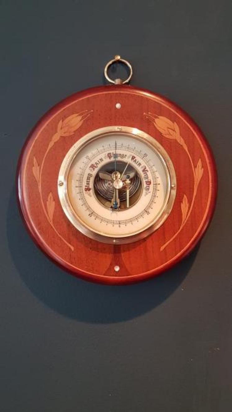 Quality Edwardian Inlaid Mahogany Barometer - Image 1