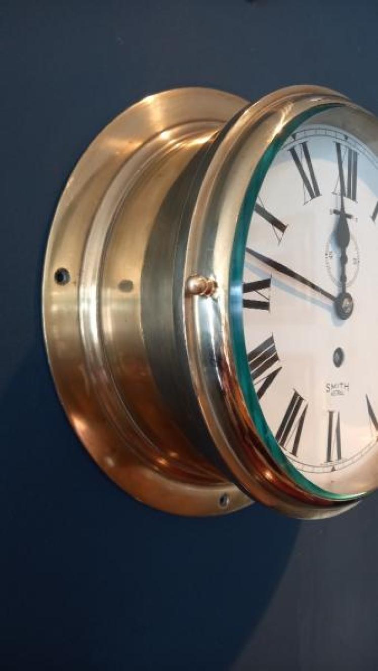 Antique Smith's Astral 8 Day Ship's Wall Clock - Image 4