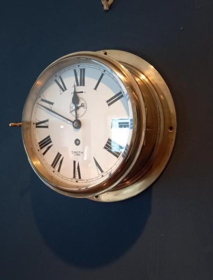 Antique Smith's Astral 8 Day Ship's Wall Clock - Image 7