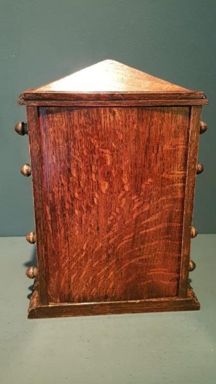 Large Edwardian Oak Perpetual Desk Calendar - Image 4