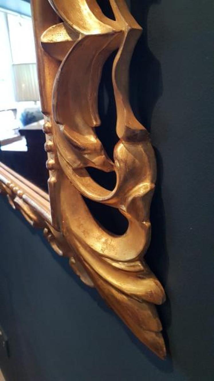 Large Victorian Timber Gilt Mirror - Image 7