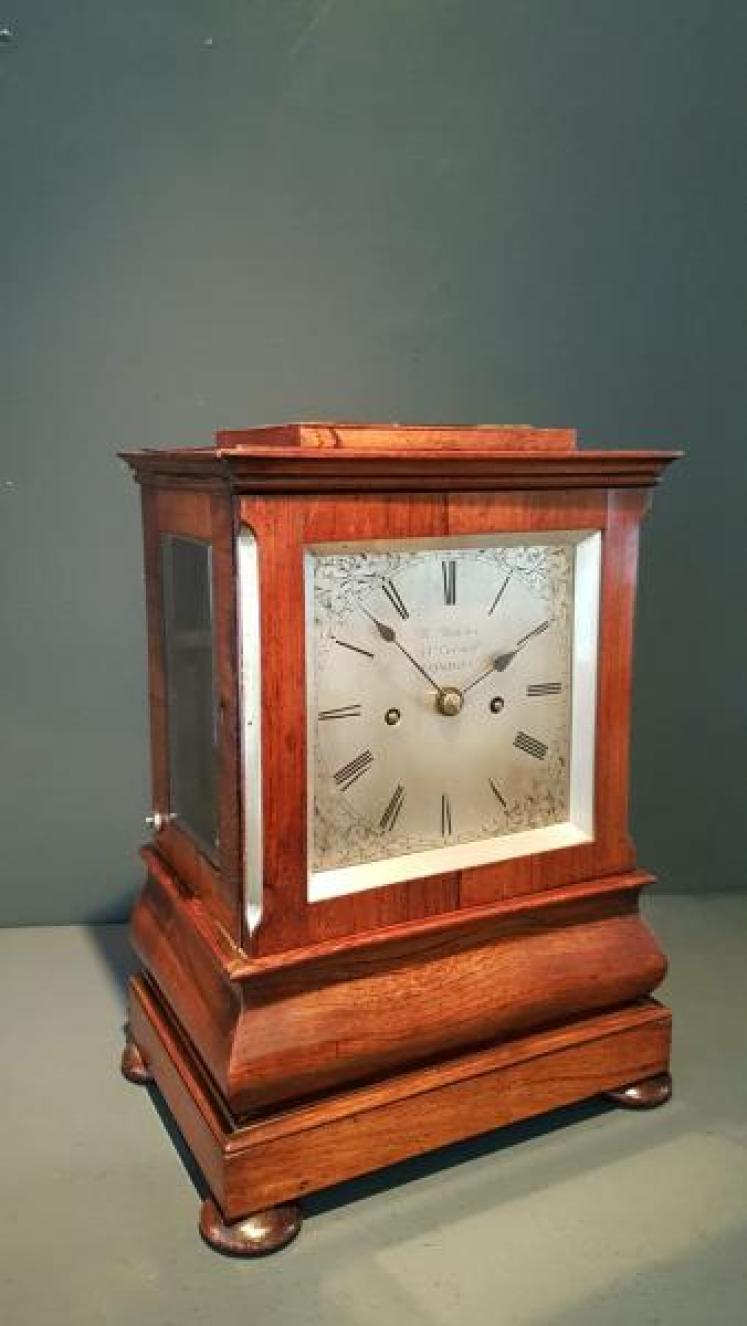 Fine Regency Rosewood Double Fusse Bracket Clock - Image 7