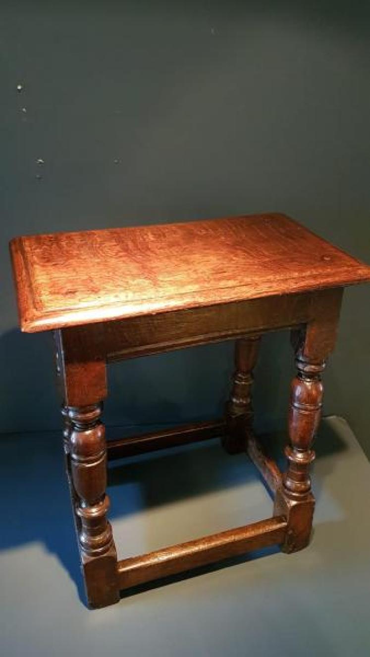 George III Oak Joint Stool  - Image 1