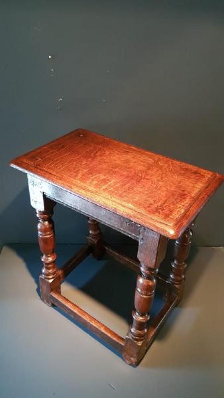 George III Oak Joint Stool  - Image 5