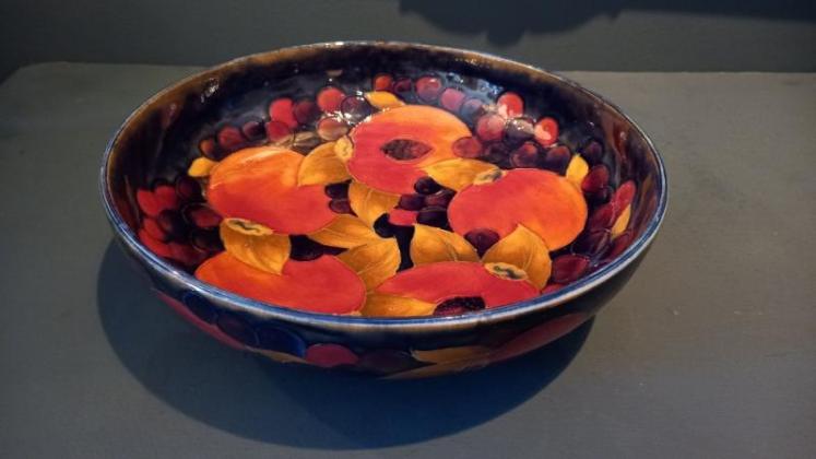 Large Antique Moorcroft Seeded Pomegranate Bowl - Image 1