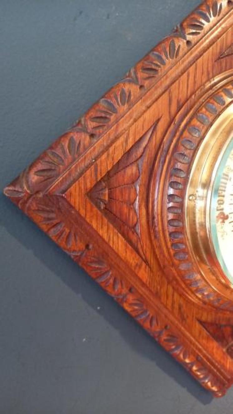 Victorian Diamond Shaped Skeletonised Works Barometer - Image 4