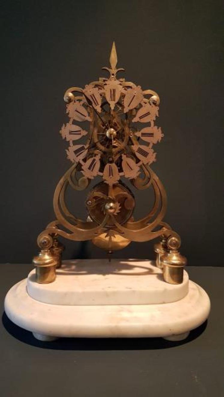 Victorian Single Fusse Skeleton Clock - Image 2