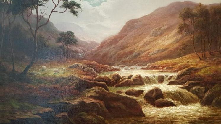 Antique Oil on Canvas by William Mellor - Image 4