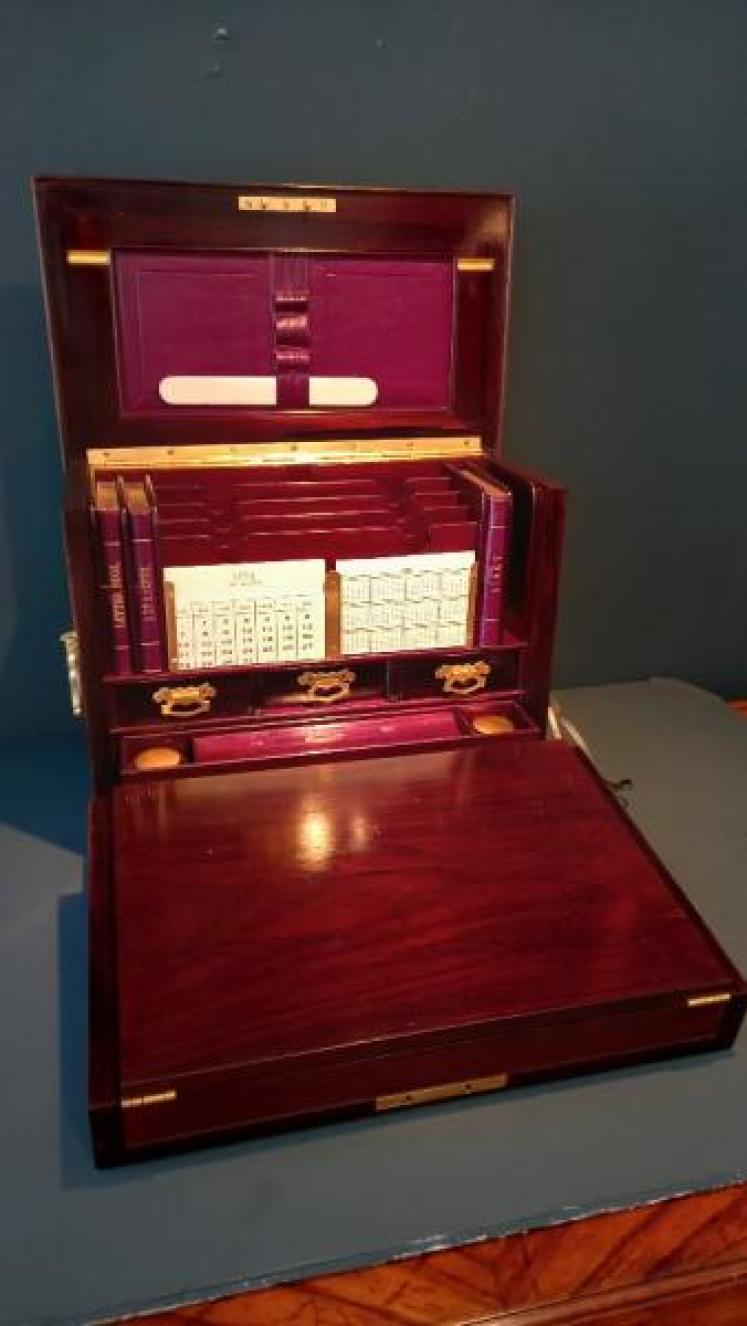 Outstanding Edwardian Rosewood Inlaid Stationery Box - Image 1