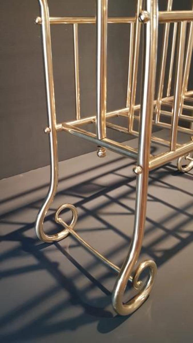 Victorian Brass Magazine Rack - Image 3